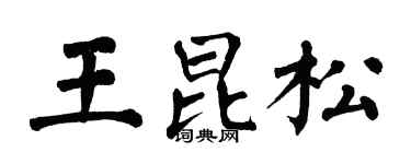 翁闿运王昆松楷书个性签名怎么写