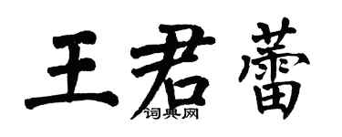 翁闿运王君蕾楷书个性签名怎么写