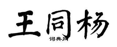 翁闿运王同杨楷书个性签名怎么写