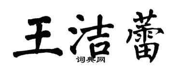 翁闿运王洁蕾楷书个性签名怎么写