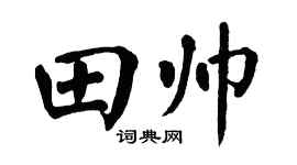 翁闿运田帅楷书个性签名怎么写