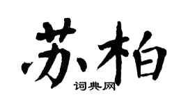 翁闿运苏柏楷书个性签名怎么写