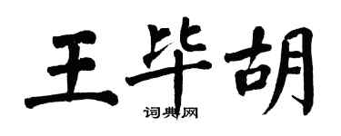 翁闿运王毕胡楷书个性签名怎么写