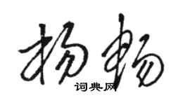 骆恒光杨畅草书个性签名怎么写