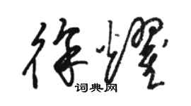 骆恒光徐耀草书个性签名怎么写