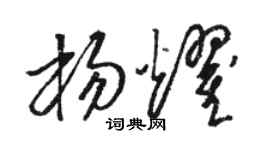 骆恒光杨耀草书个性签名怎么写