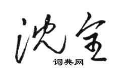 骆恒光沈全草书个性签名怎么写