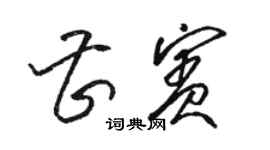 骆恒光曹宾草书个性签名怎么写