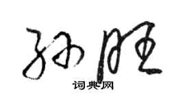 骆恒光孙旺草书个性签名怎么写