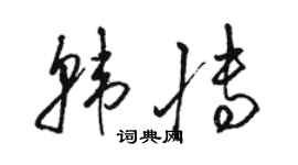 骆恒光韩博草书个性签名怎么写