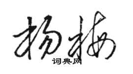 骆恒光杨梅草书个性签名怎么写