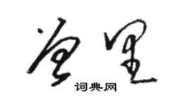 骆恒光曾里草书个性签名怎么写
