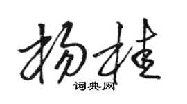 骆恒光杨桂草书个性签名怎么写