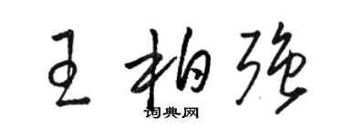 骆恒光王柏强草书个性签名怎么写