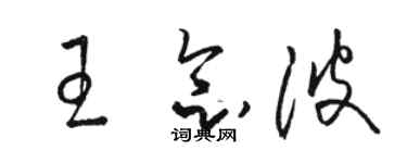 骆恒光王念波草书个性签名怎么写