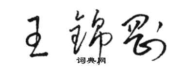 骆恒光王锦刚草书个性签名怎么写