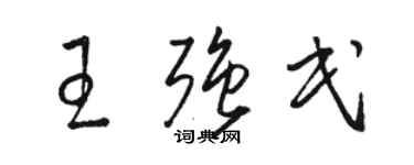 骆恒光王强民草书个性签名怎么写