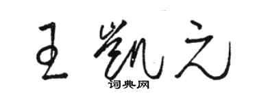 骆恒光王凯元草书个性签名怎么写