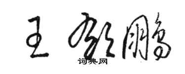 骆恒光王郁鹏草书个性签名怎么写
