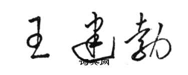 骆恒光王建勃草书个性签名怎么写
