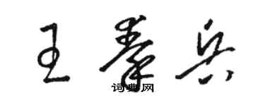 骆恒光王秦兵草书个性签名怎么写