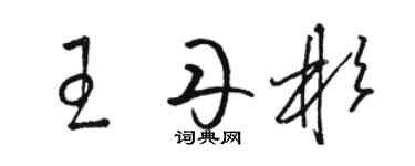 骆恒光王丹彬草书个性签名怎么写