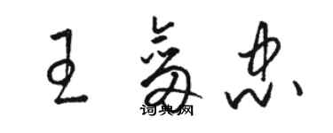 骆恒光王剑忠草书个性签名怎么写