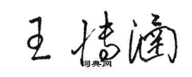 骆恒光王博涵草书个性签名怎么写