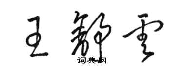 骆恒光王舒云草书个性签名怎么写