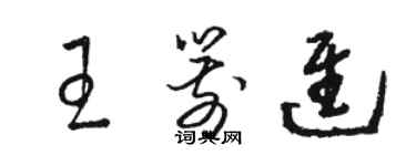 骆恒光王箭进草书个性签名怎么写