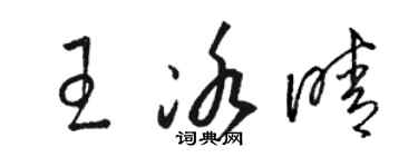 骆恒光王冰晴草书个性签名怎么写