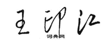骆恒光王印江草书个性签名怎么写