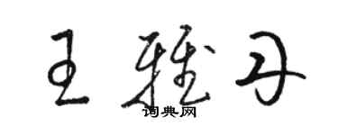 骆恒光王雅丹草书个性签名怎么写