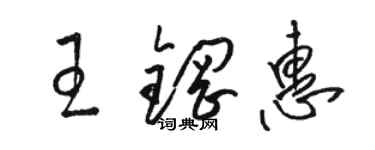 骆恒光王钢惠草书个性签名怎么写