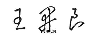 骆恒光王开良草书个性签名怎么写