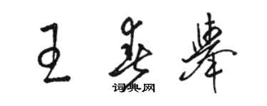 骆恒光王春举草书个性签名怎么写