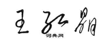 骆恒光王红晶草书个性签名怎么写