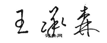 骆恒光王承森草书个性签名怎么写
