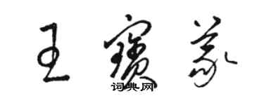 骆恒光王宝义草书个性签名怎么写