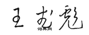 骆恒光王武彪草书个性签名怎么写