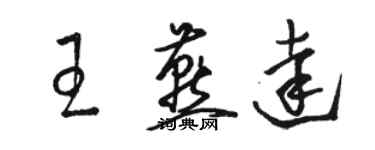 骆恒光王燕达草书个性签名怎么写