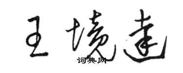 骆恒光王境达草书个性签名怎么写