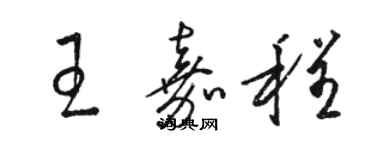骆恒光王嘉程草书个性签名怎么写
