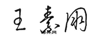 骆恒光王素朋草书个性签名怎么写