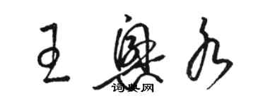 骆恒光王兴水草书个性签名怎么写