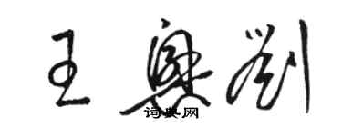 骆恒光王兴刘草书个性签名怎么写