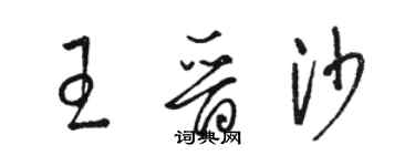 骆恒光王晋沙草书个性签名怎么写