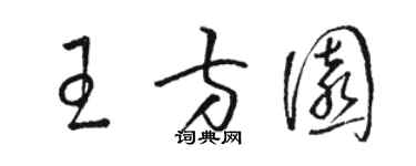 骆恒光王方园草书个性签名怎么写