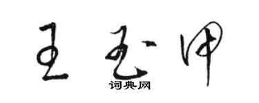 骆恒光王玉甲草书个性签名怎么写