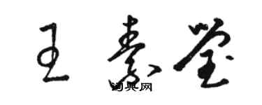 骆恒光王素莹草书个性签名怎么写